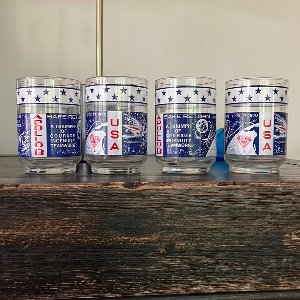 Apollo 13 juice glasses by libbey